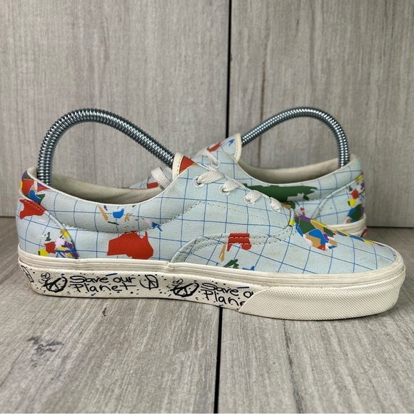Vans Era ‘Save Our Planet’ World Globe Map Lace Up Sneaker Women’s Sizes 7 - Picture 2 of 10